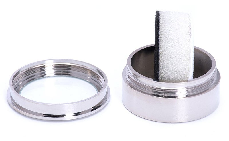 Giftop Mini Diameter 1.3 inch Loose Diamond or Gemstone Display Box Case Holder Show Container Metal (Silver- 1.3x0.5) - Image 3
